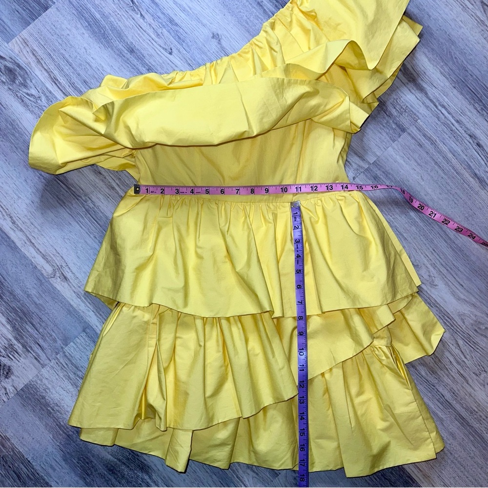 💝Tuckernuck Hyacinth House Yellow Ruffle Sofie Mini Dress Women’s Size Small S - Picture 4 of 8